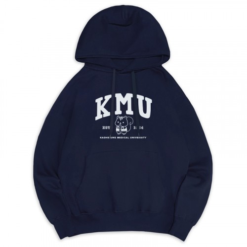 【最後一件S,售完不補】KMU高醫設計款落肩帽T_深藍 【最後一件S,售完不補】KMU高醫設計款落肩帽T_深藍