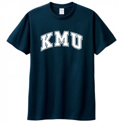【新品上市，6/10陸續出貨】KMU經典字框純棉短T_深藍