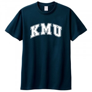 【新品上市，6/10陸續出貨】KMU經典字框純棉短T_深藍