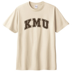 KMU經典字框純棉短T_奶茶