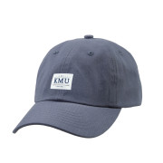 KMU日系風格布標老帽_石藍