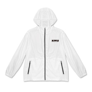 KMU輕量機能防潑水風衣外套_白