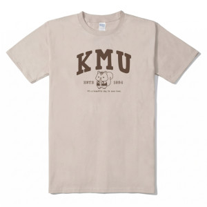 【校慶限定，預購至10/18止，11/11陸續出貨】KMU高醫松鼠愛杏仁短T_卡其色
