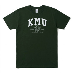 【新品限量，11/11陸續出貨】KMU高醫松鼠愛杏仁短T_森林綠
